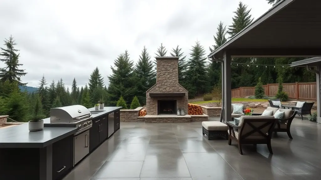 Outdoor Kitchens & Fireplaces in Bellingham, WA | Bellingham Concrete Contractors
