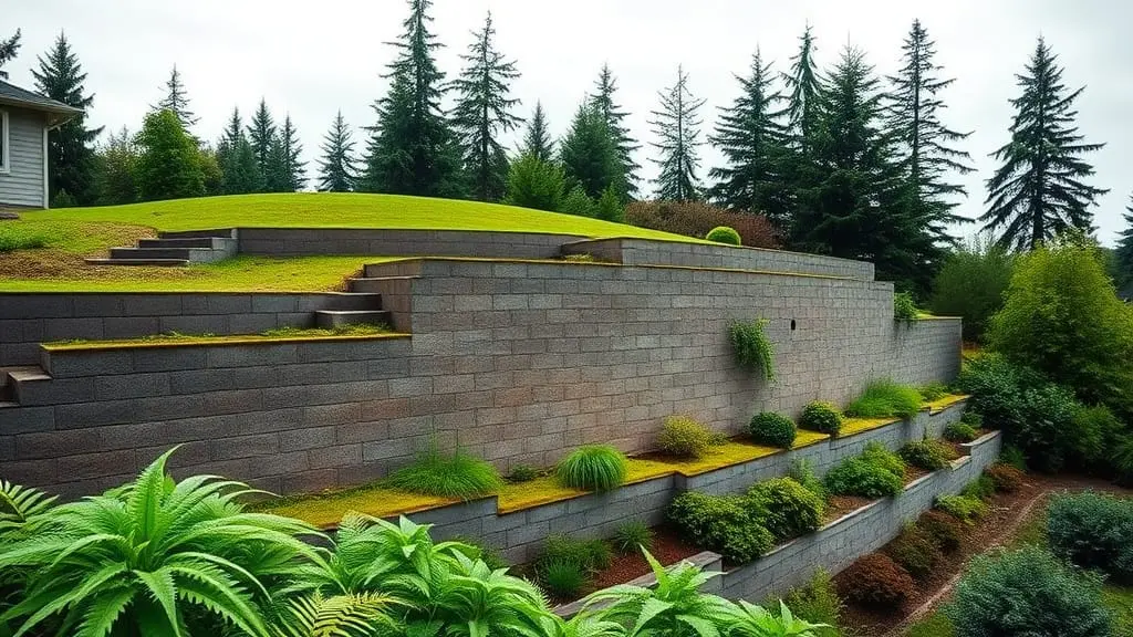 Hillside Retaining Wall - Sudden Valley | Bellingham Concrete